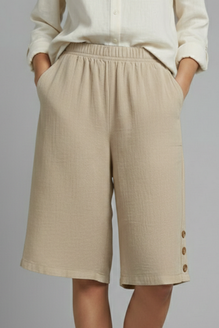 Halynne | High-Waist Denim Casual Shorts for Everyday Wear