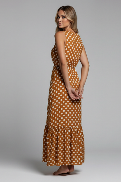 Isera | Chic Sleeveless Wrap-Front Maxi Dress with Asymmetric Hem