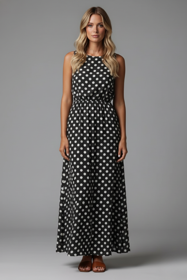 Isera | Chic Sleeveless Wrap-Front Maxi Dress with Asymmetric Hem