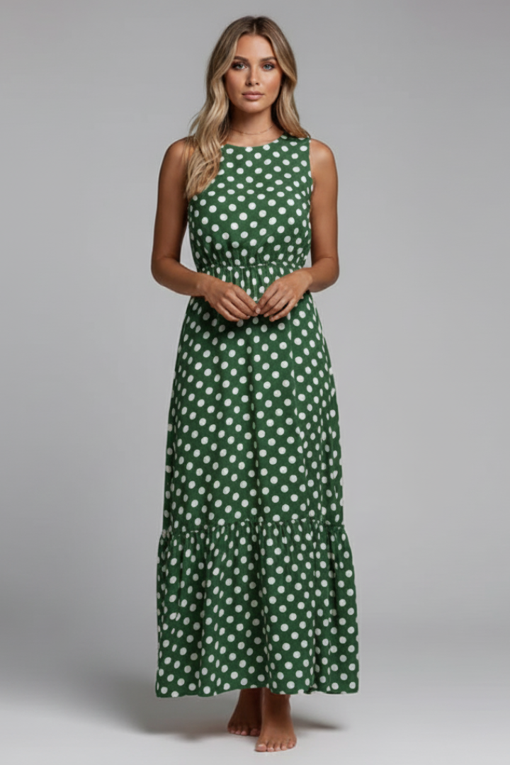 Isera | Chic Sleeveless Wrap-Front Maxi Dress with Asymmetric Hem
