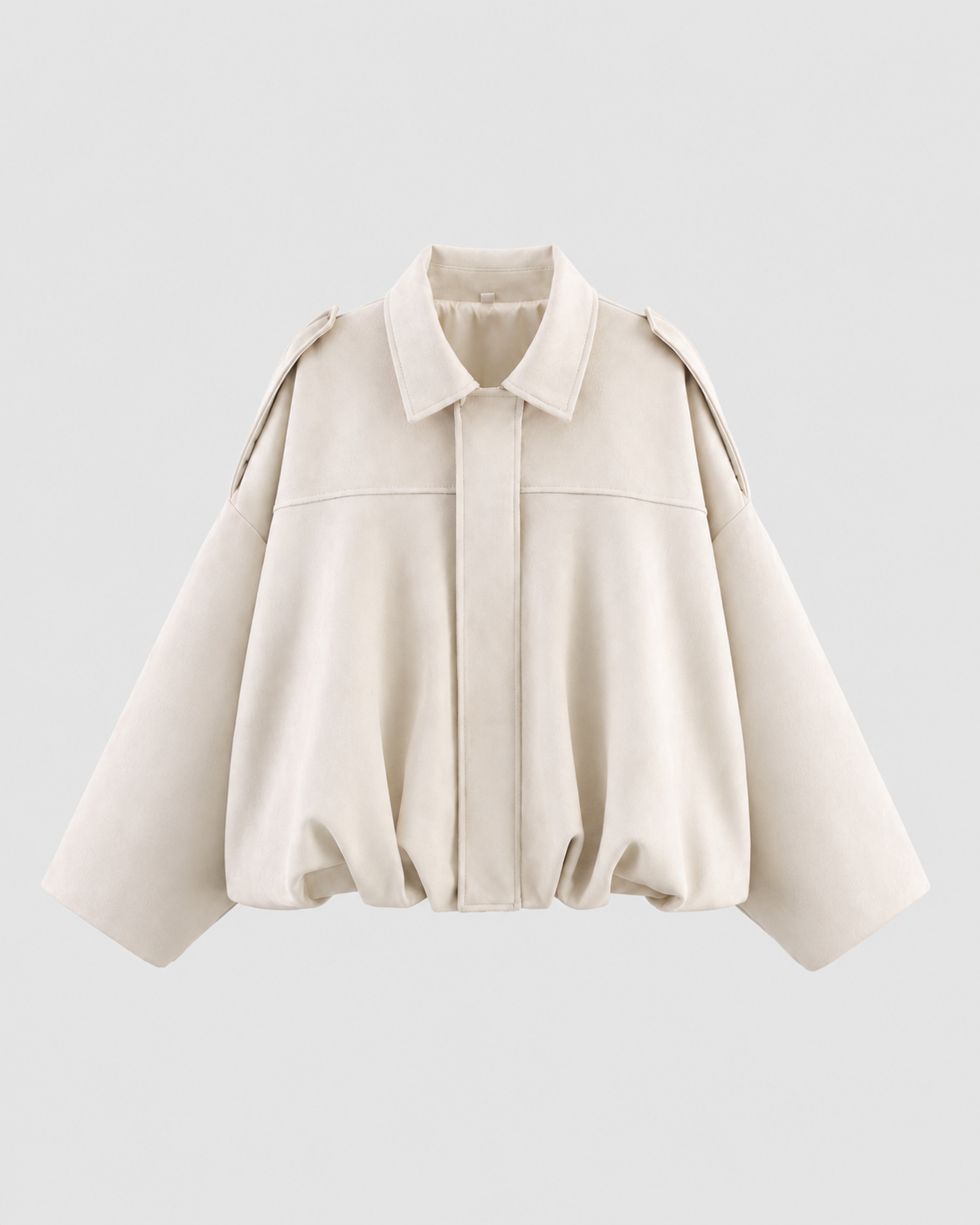 Women's Suede Jacket - Cropped Zip Up Casual Jacket