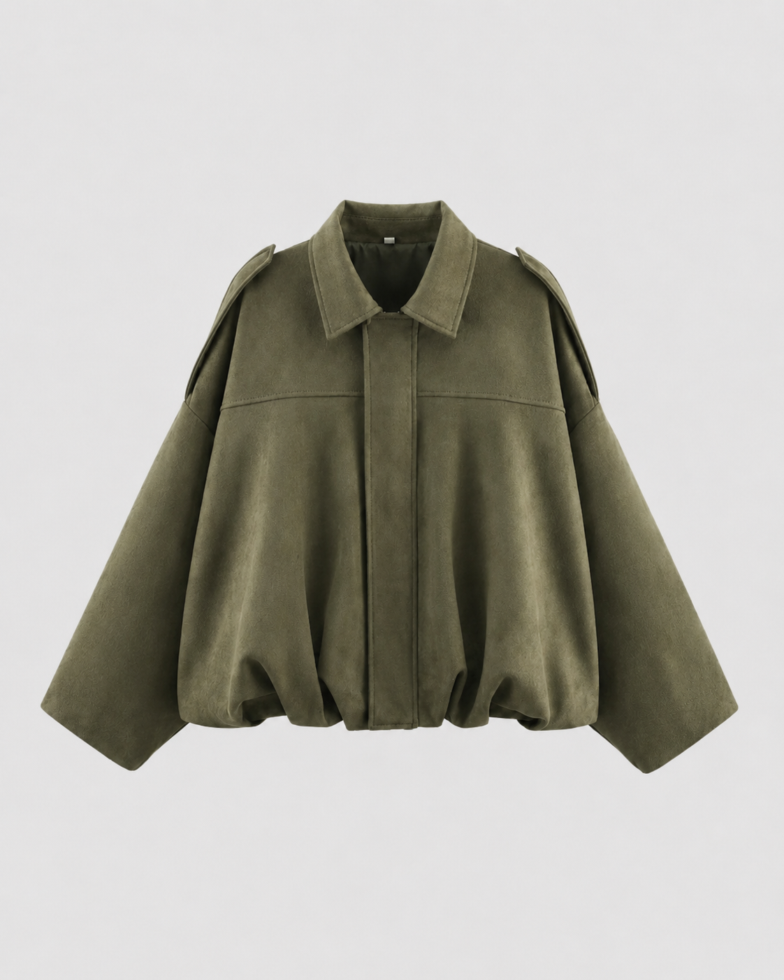 Women's Suede Jacket - Cropped Zip Up Casual Jacket
