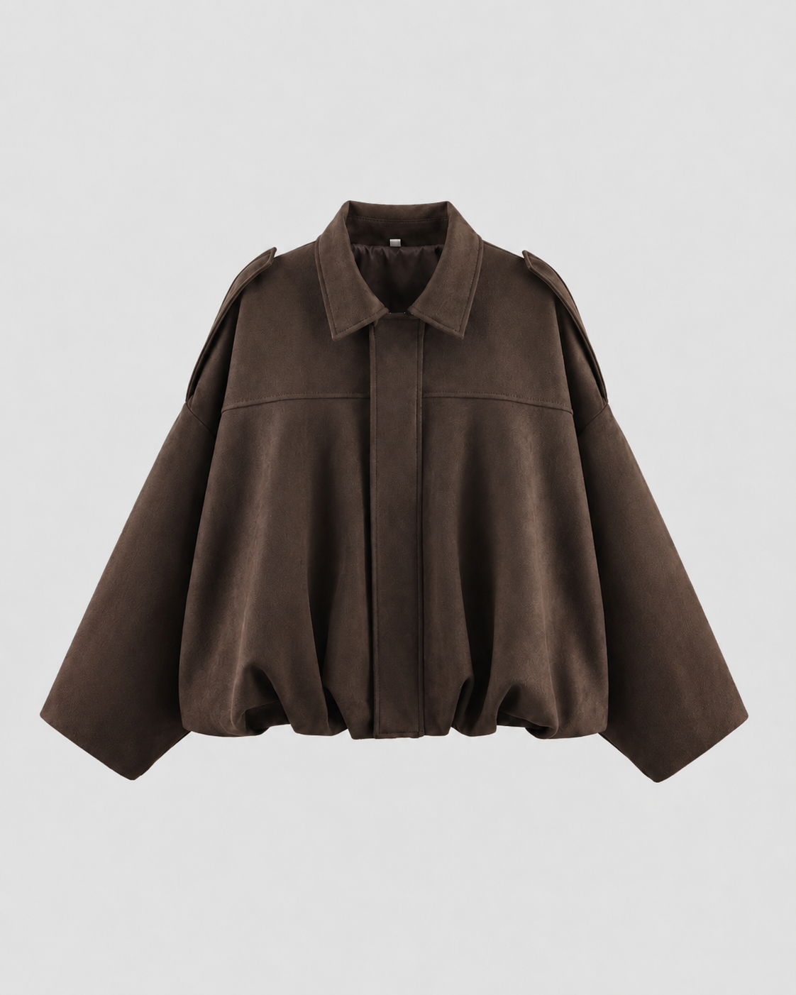 Women's Suede Jacket - Cropped Zip Up Casual Jacket