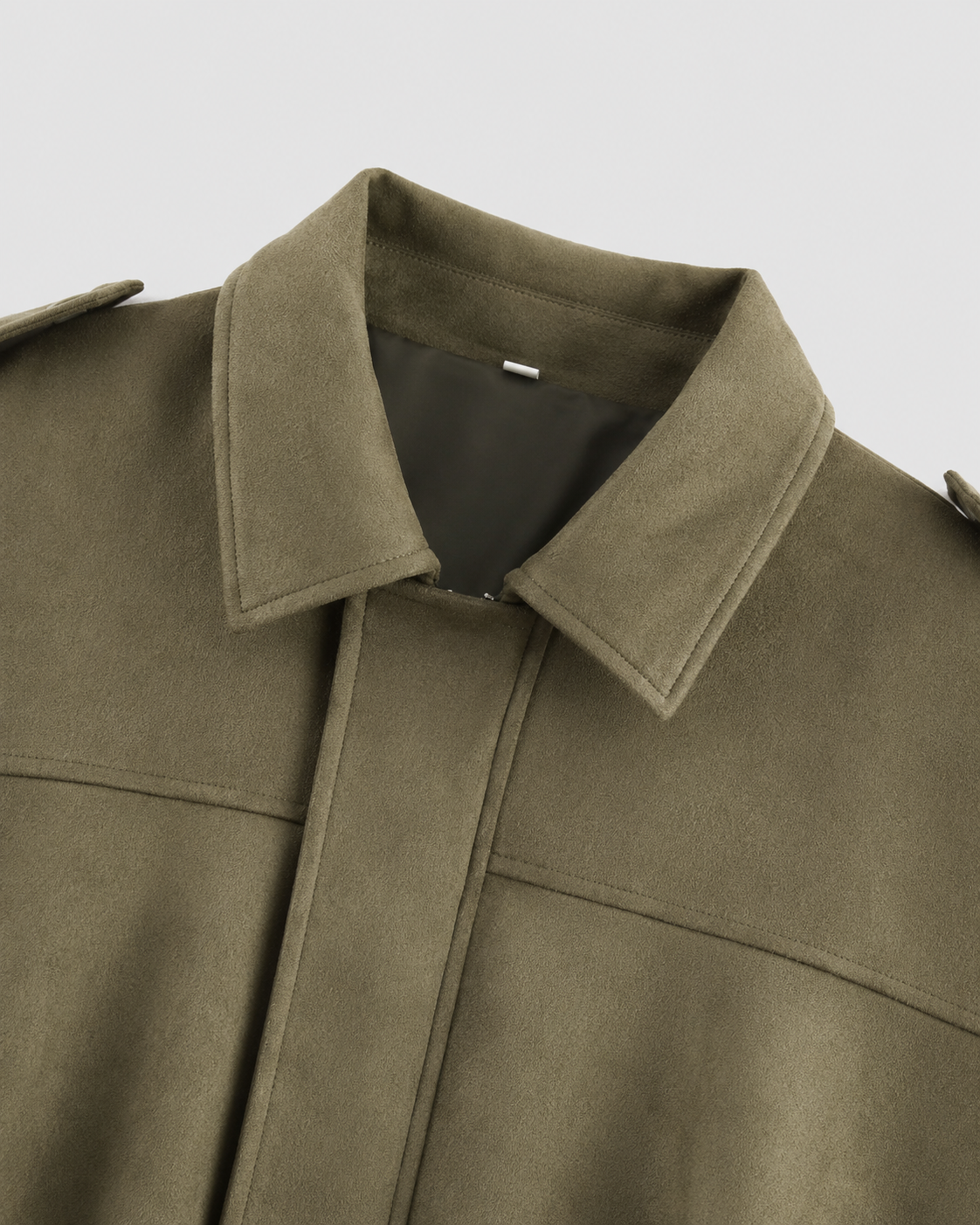 Women's Suede Jacket - Cropped Zip Up Casual Jacket