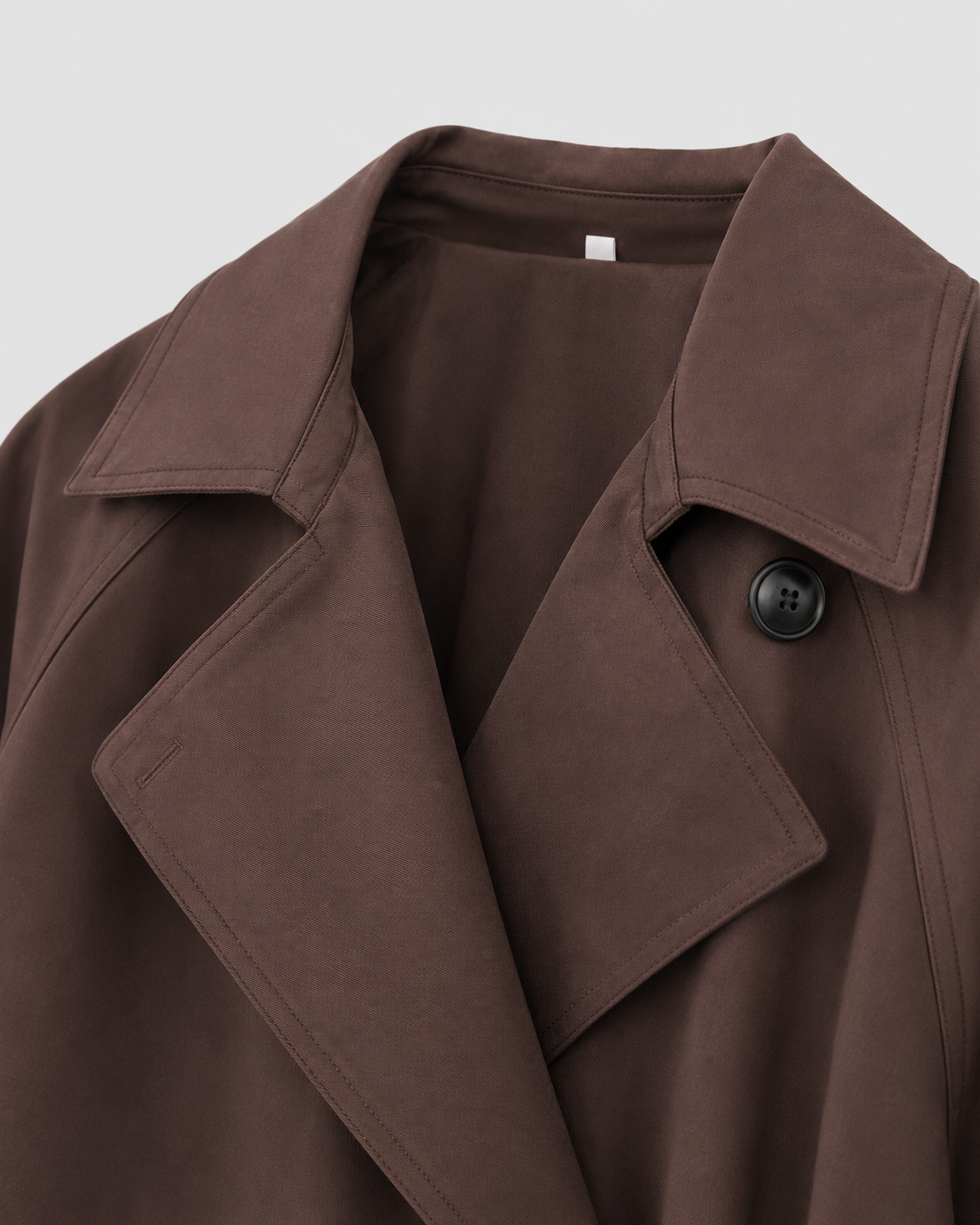 Women's Cropped Trench Coat - Double Breasted Tie Waist