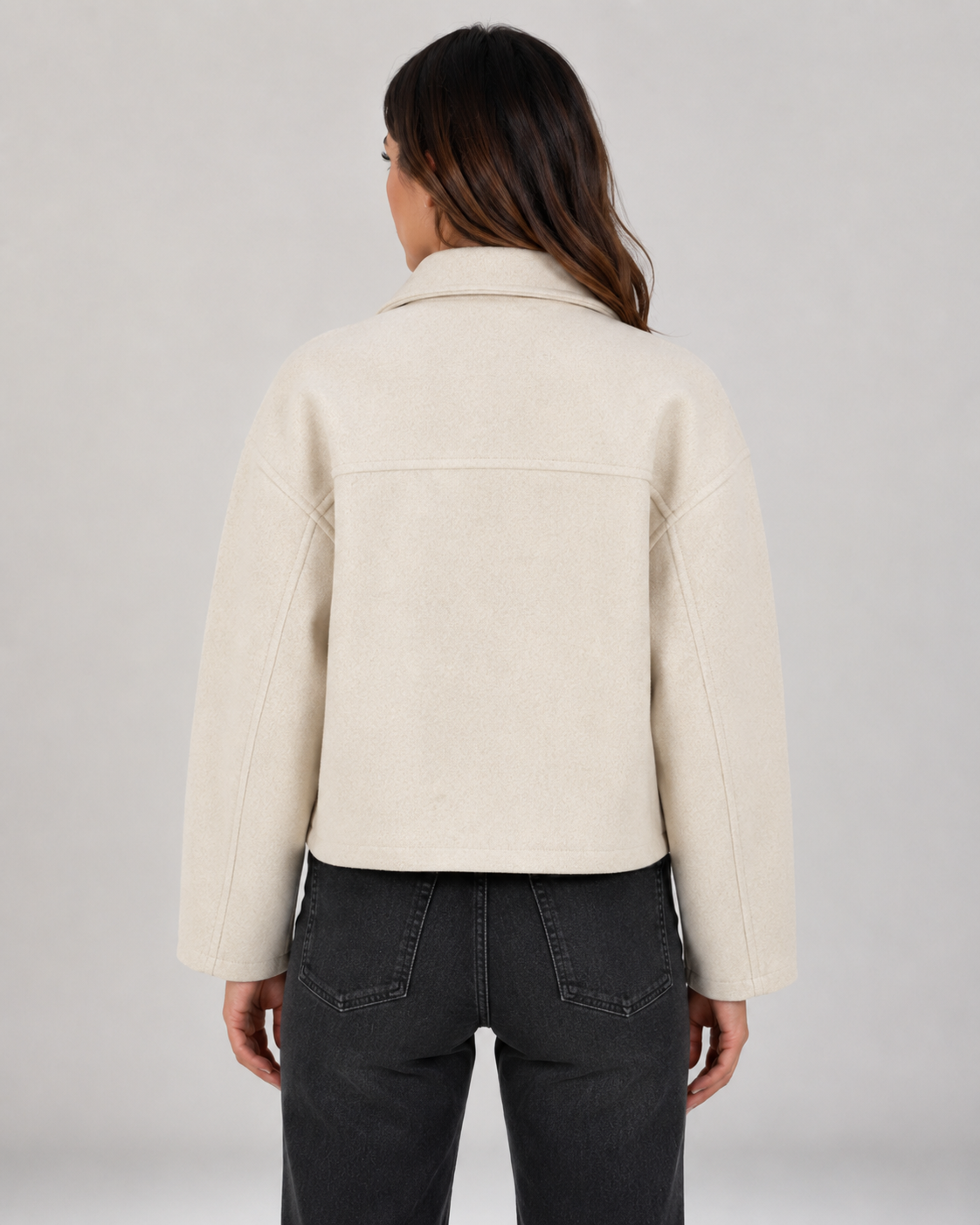 Women's Trench Coat - Hooded Drawstring Waist Zip Jacket