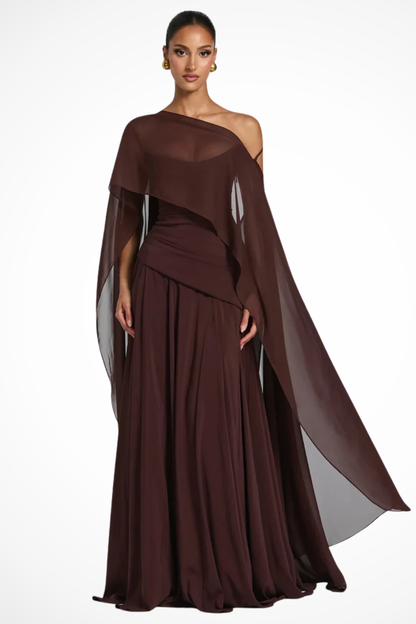 Women's Elegant Cowl Neck Maxi Dress | Sophisticated Strapless Formal Attire 2