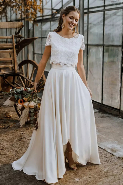 Women's Elegant Lace Maxi Skirt Set | Flowing Two-Piece Wedding Guest Outfit 1