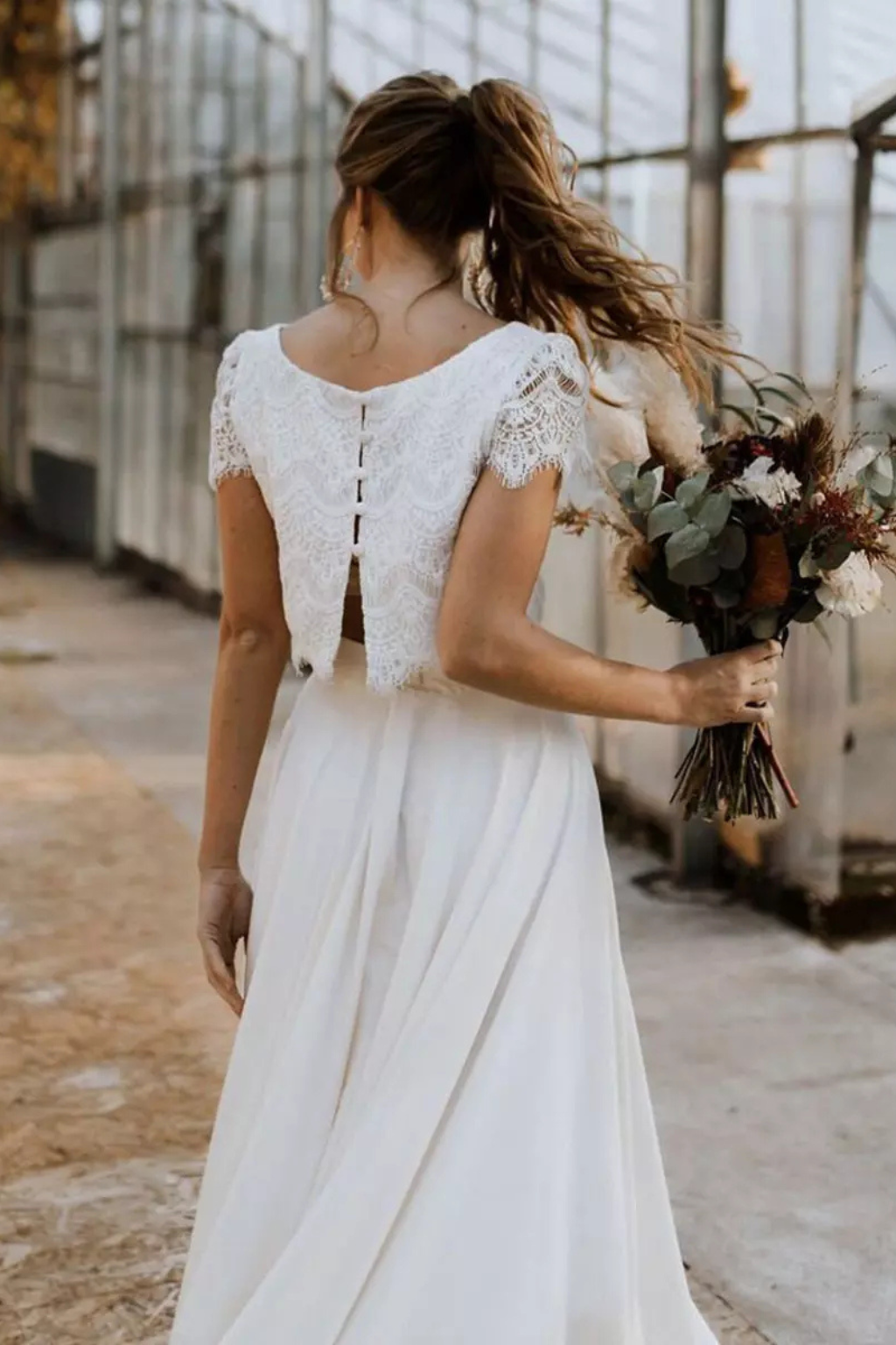 Women's Elegant Lace Maxi Skirt Set | Flowing Two-Piece Wedding Guest Outfit 3