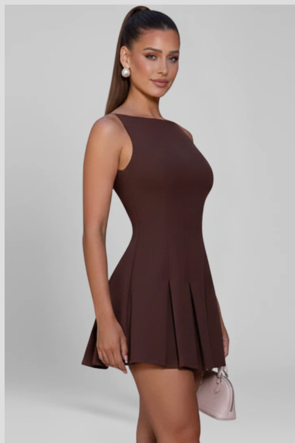Women's Elegant Pleated Mini Dress | Stylish Sleeveless Cocktail Dress for Formal Occasions 3