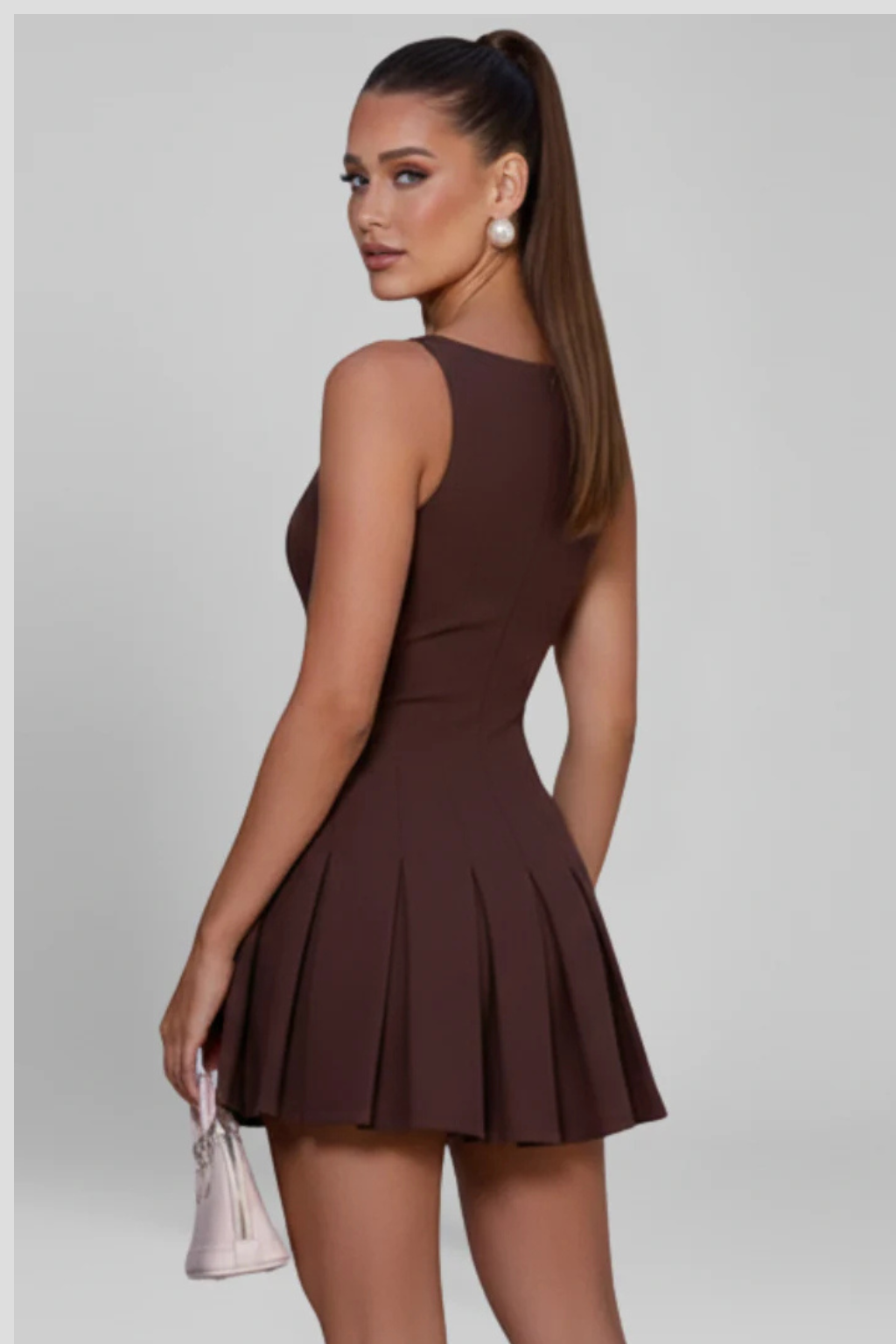 Women's Elegant Pleated Mini Dress | Stylish Sleeveless Cocktail Dress for Formal Occasions 4