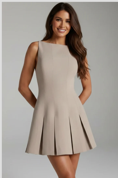 Women's Elegant Pleated Mini Dress | Stylish Sleeveless Cocktail Dress for Formal Occasions 6