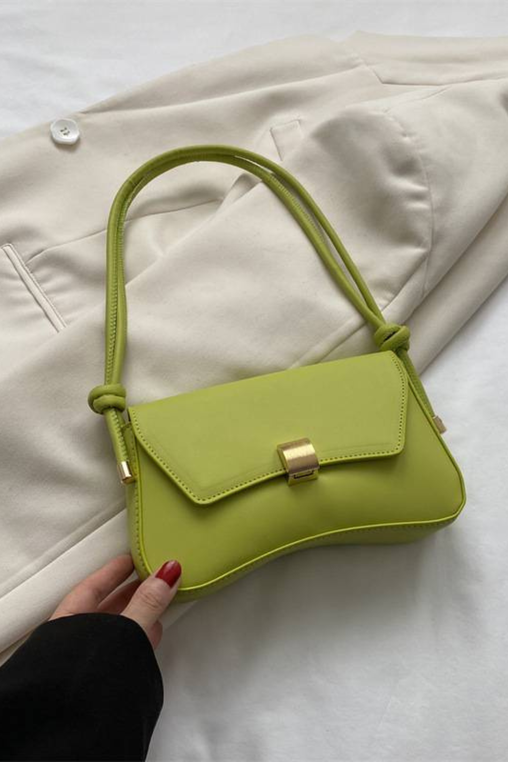 Women's Faux Leather Shoulder Bag | Elegant Compact Flap Purse with Adjustable Strap 5