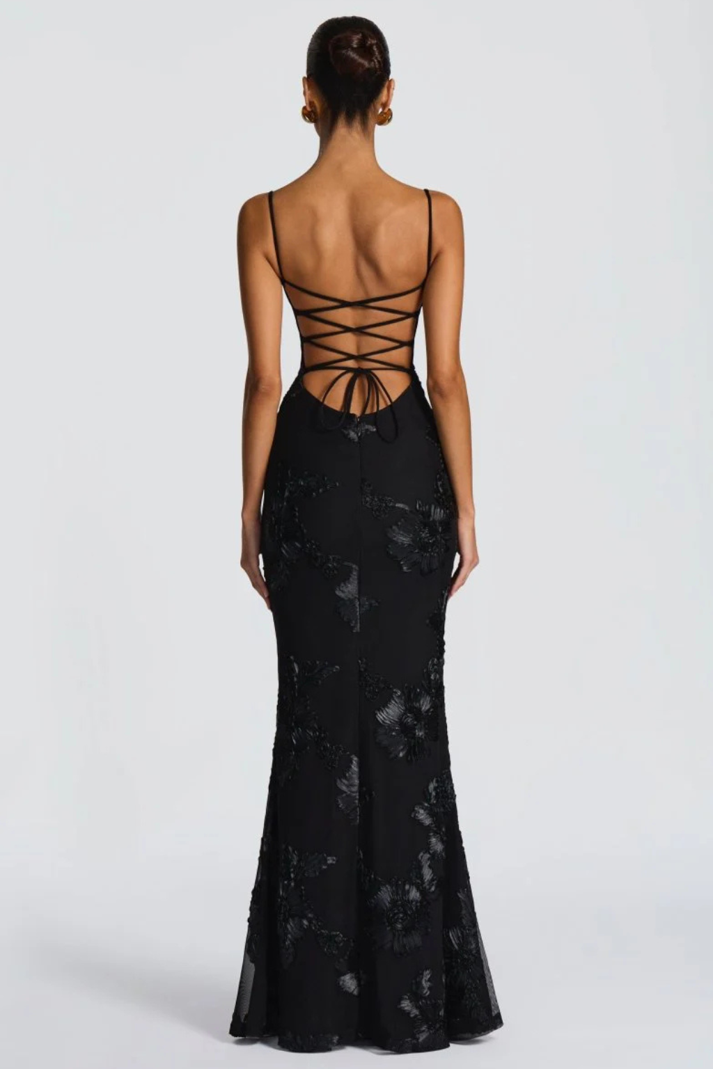 Women's Floral Embroidered Maxi Dress | Elegant Cami Strap Formal Gown 7