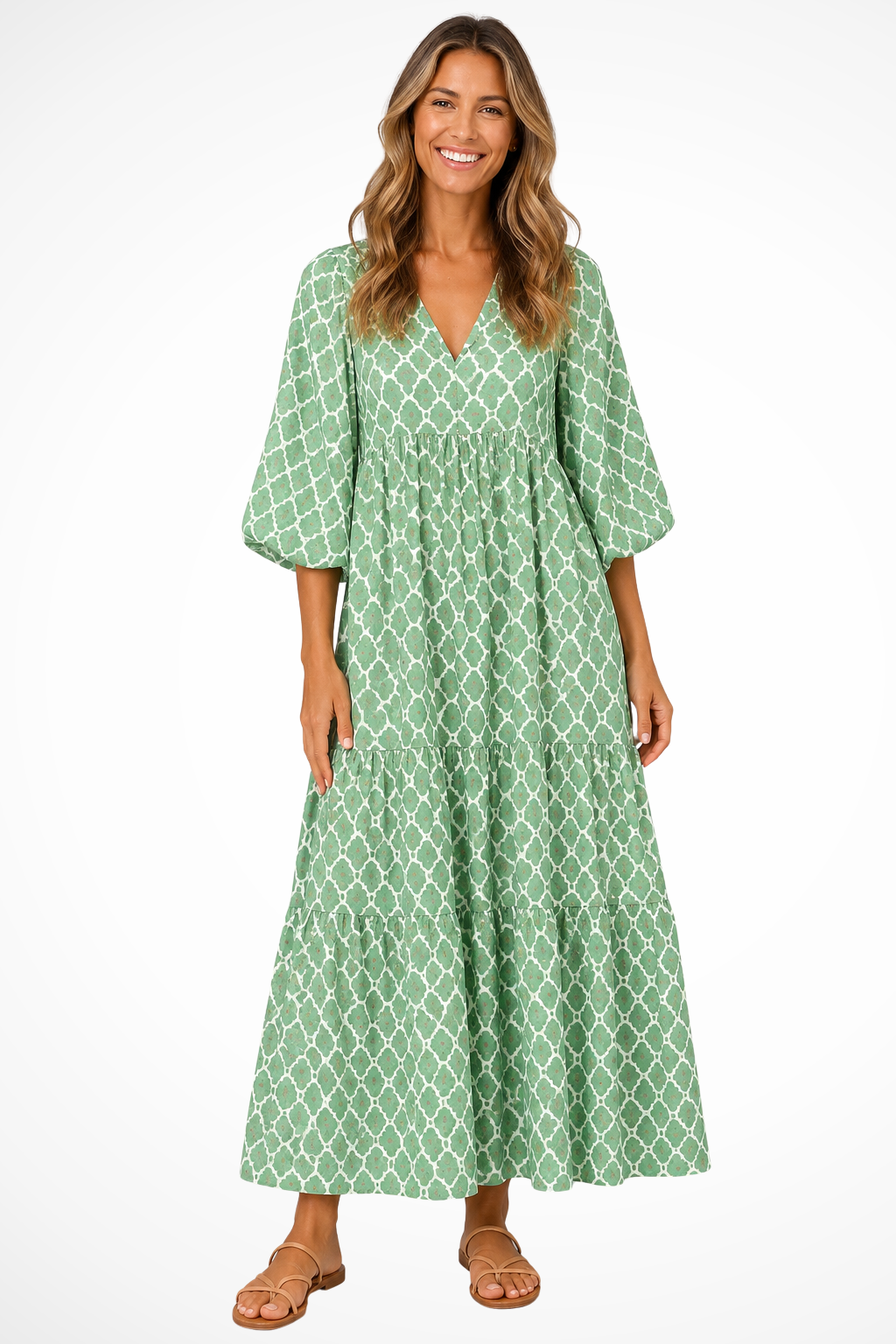 Women's Lightweight Boho Maxi Dress | Elegant Tiered Summer Gown 0