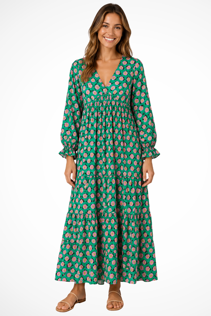 Women's Lightweight Boho Maxi Dress | Elegant Tiered Summer Gown 1
