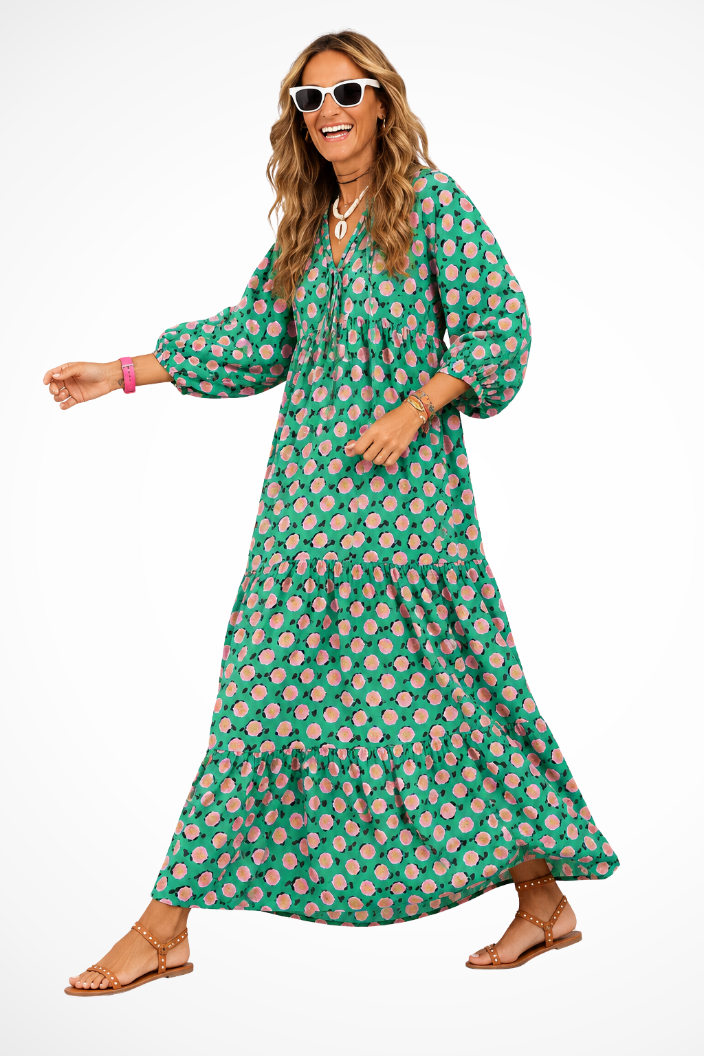 Women's Lightweight Boho Maxi Dress | Elegant Tiered Summer Gown 3