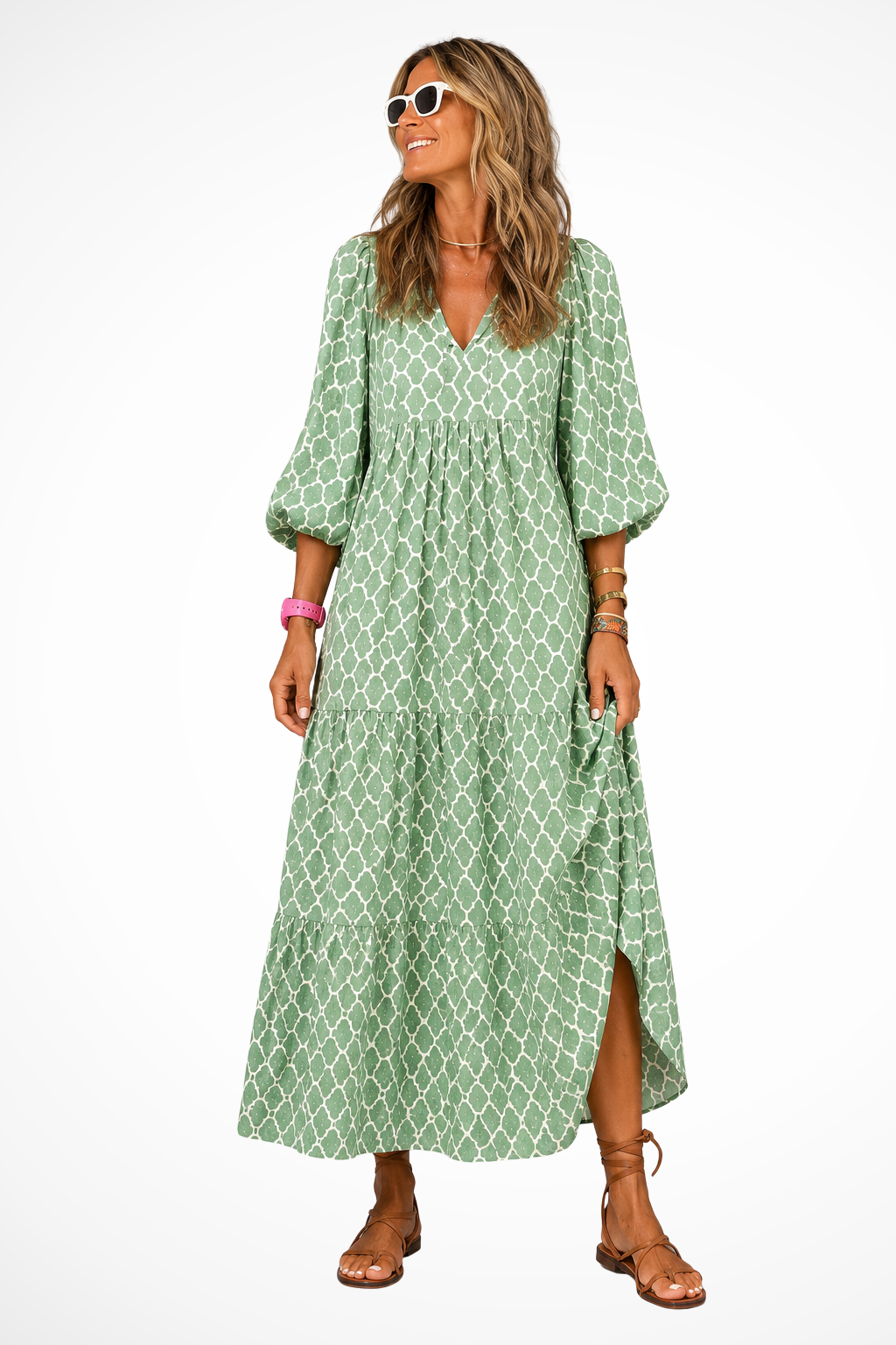 Women's Lightweight Boho Maxi Dress | Elegant Tiered Summer Gown 4