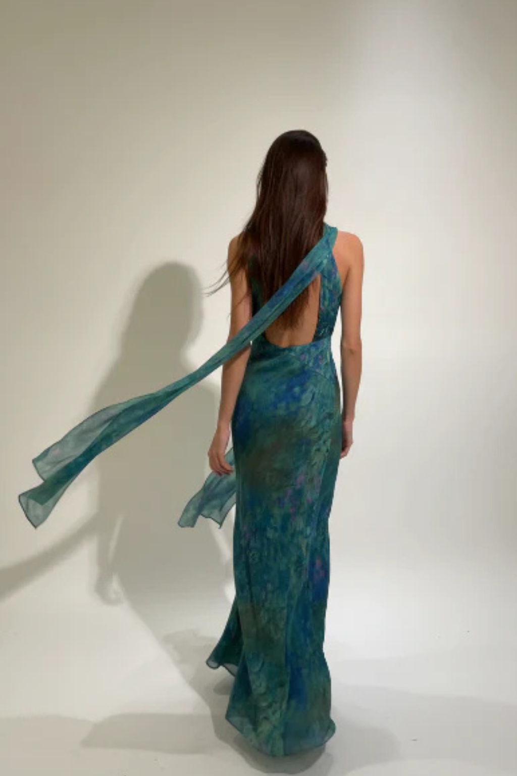 Women's Printed Fabric Maxi Dress | Elegant Halter Neck Summer Dress 3
