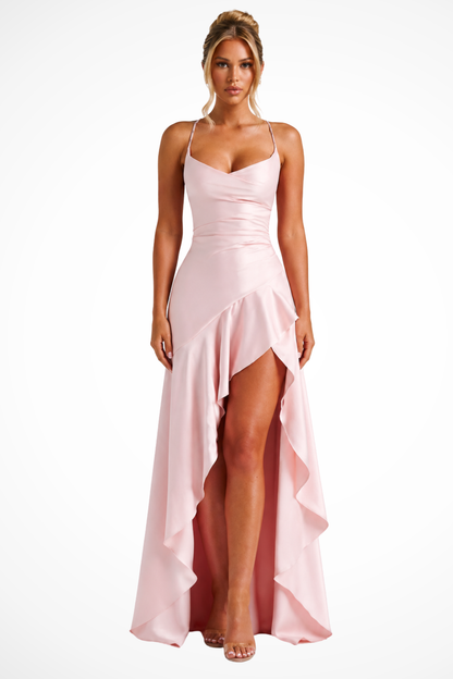 Women's Satin Maxi Dress | Elegant Cowl Neck Formal Dress for Special Occasions 6