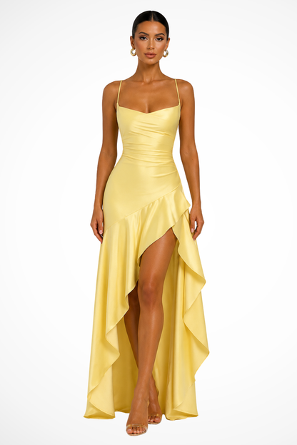 Women's Satin Maxi Dress | Elegant Cowl Neck Formal Gown for Special Occasions 11