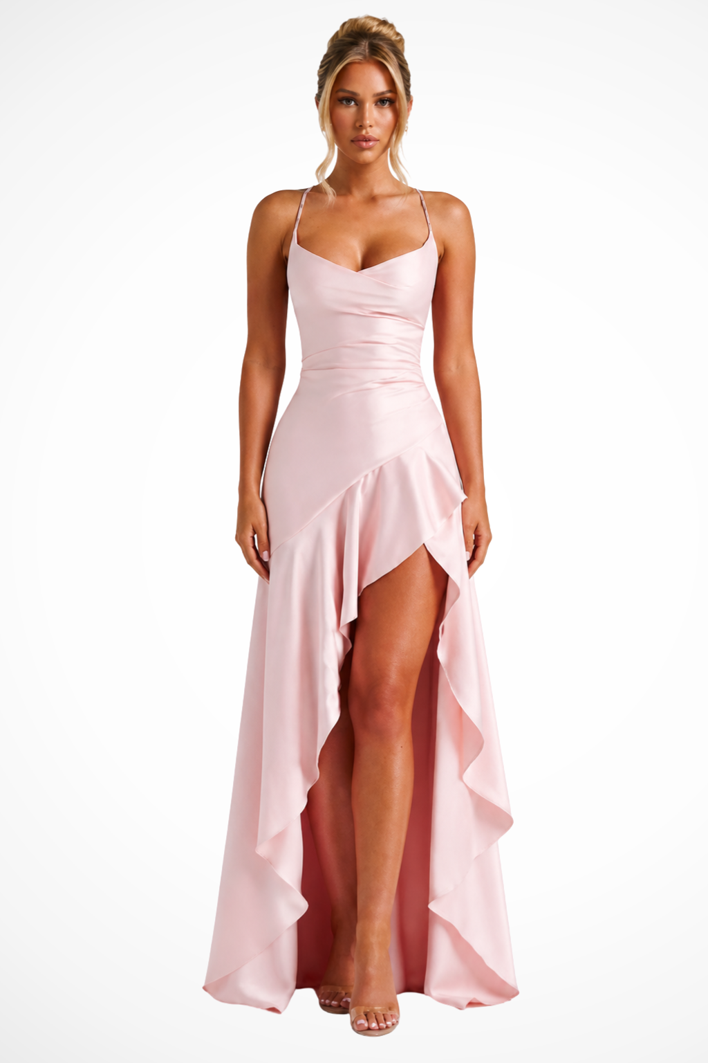 Women's Satin Maxi Dress | Elegant Cowl Neck Formal Gown for Special Occasions 6