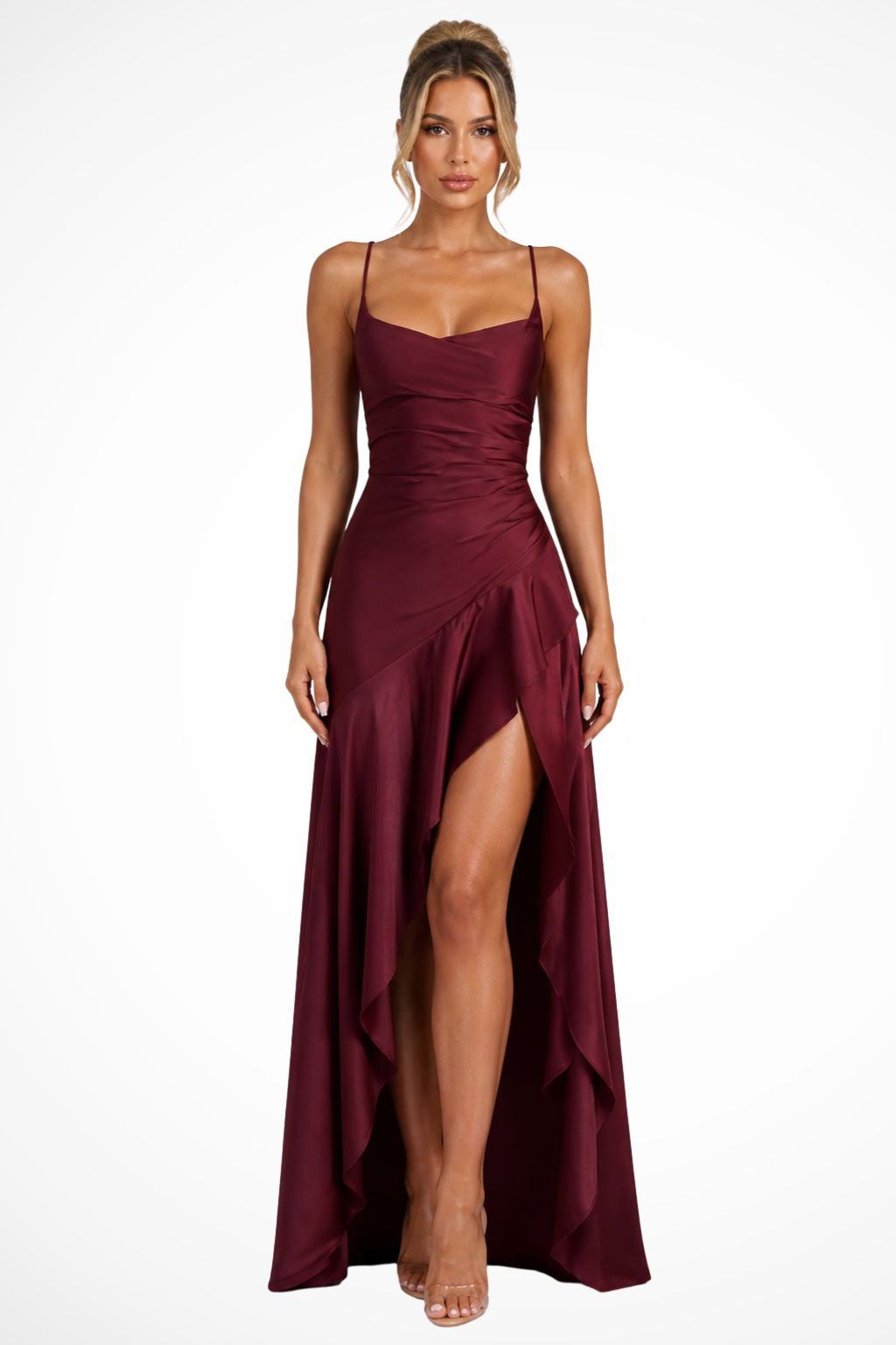 Women's Satin Maxi Dress | Elegant Cowl Neck Formal Gown for Special Occasions 8