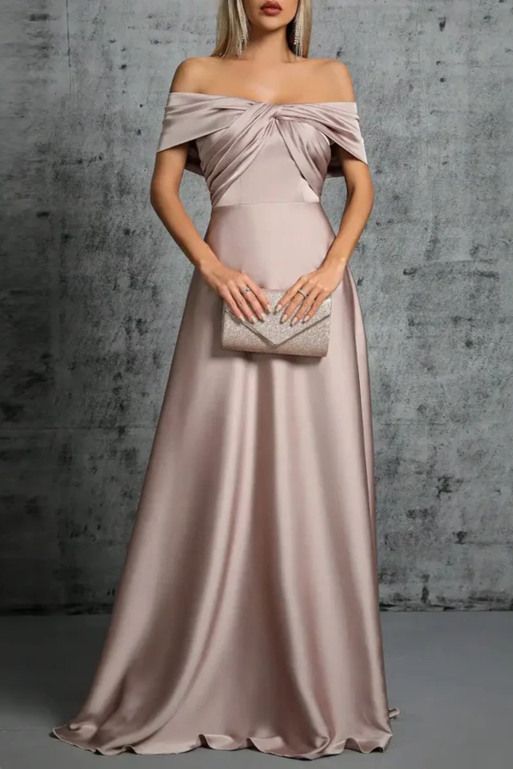 Women's Satin Maxi Dress | Elegant Off-Shoulder Formal Gown for Special Occasions 5