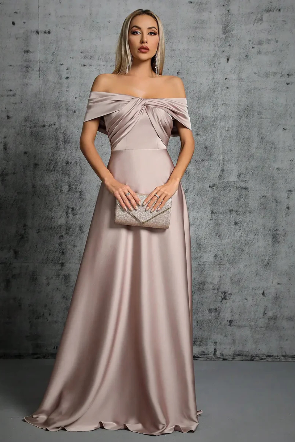 Women's Satin Maxi Dress | Elegant Off-Shoulder Formal Gown for Special Occasions 7