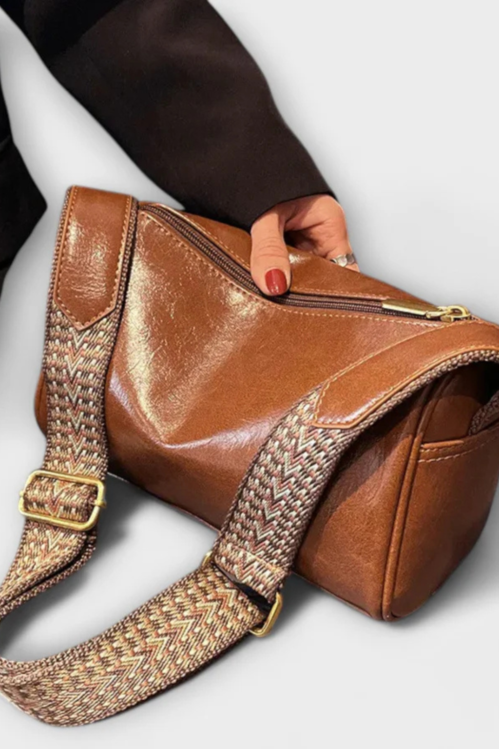 Women's Smooth Faux Leather Crossbody Bag | Stylish Compact Purse for Everyday Use 3
