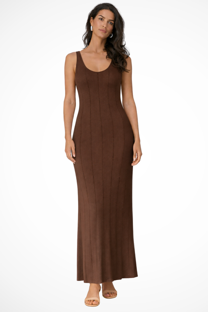 Women's Solid Black Maxi Dress | Elegant Sleeveless Formal Gown 2