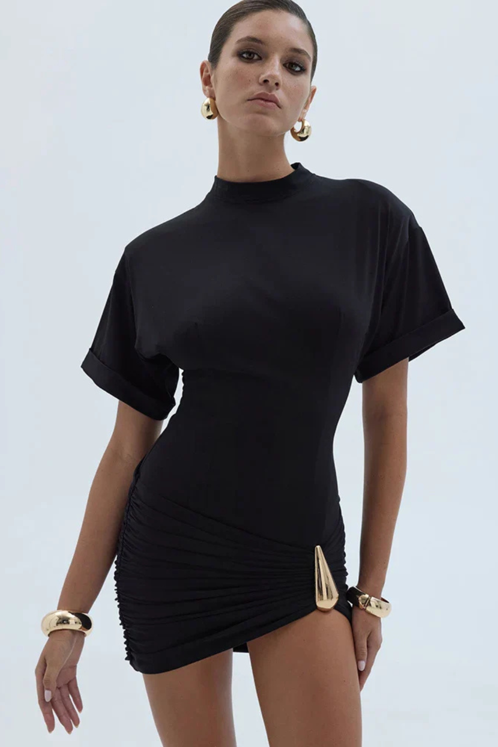 Women's Stretch Bodycon Mini Dress | Elegant Summer Cocktail Dress with Side Slit 2