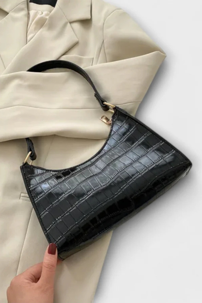 Women's Textured Leather Shoulder Bag | Elegant Compact Crossbody Purse 1
