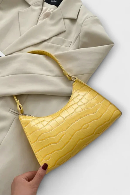 Women's Textured Leather Shoulder Bag | Elegant Compact Crossbody Purse 3