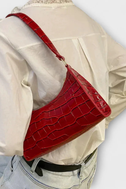 Women's Textured Leather Shoulder Bag | Elegant Compact Crossbody Purse 5