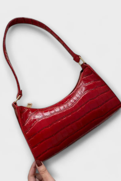 Women's Textured Leather Shoulder Bag | Elegant Compact Crossbody Purse 6