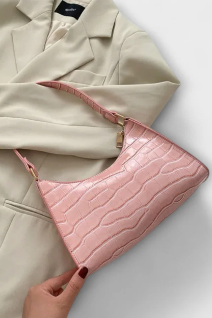 Women's Textured Leather Shoulder Bag | Elegant Compact Crossbody Purse 8