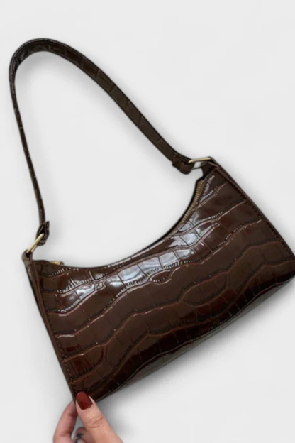 Women's Textured Leather Shoulder Bag | Elegant Compact Crossbody Purse 9