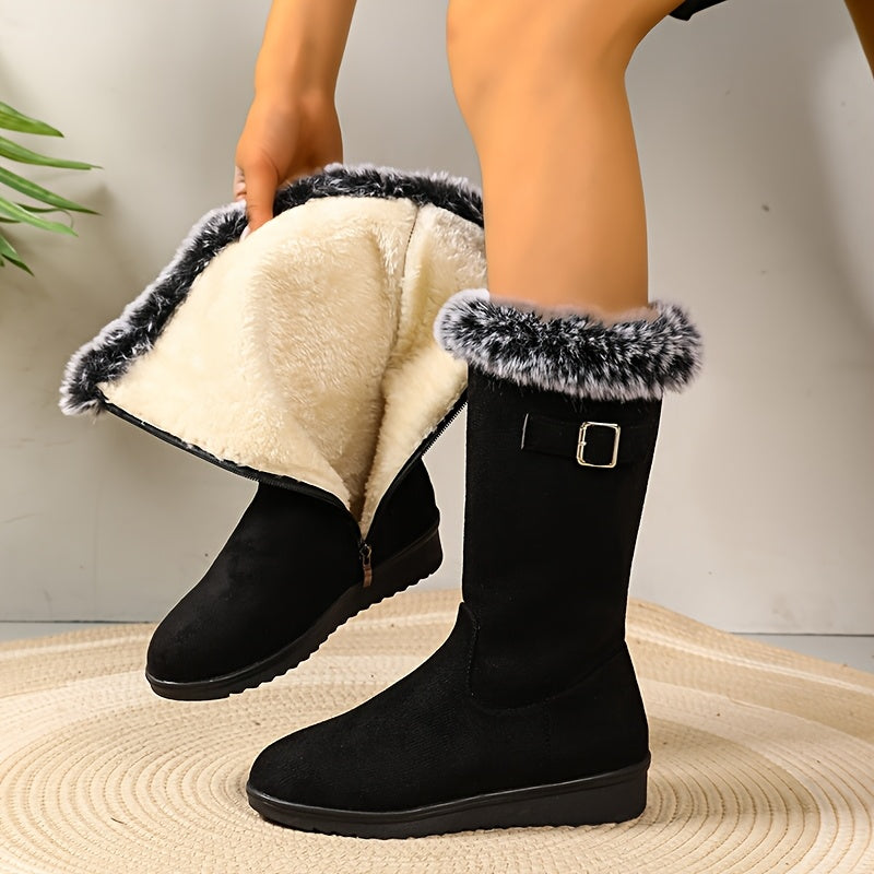 Women's Winter Boots – Cozy Fur-Trimmed Design