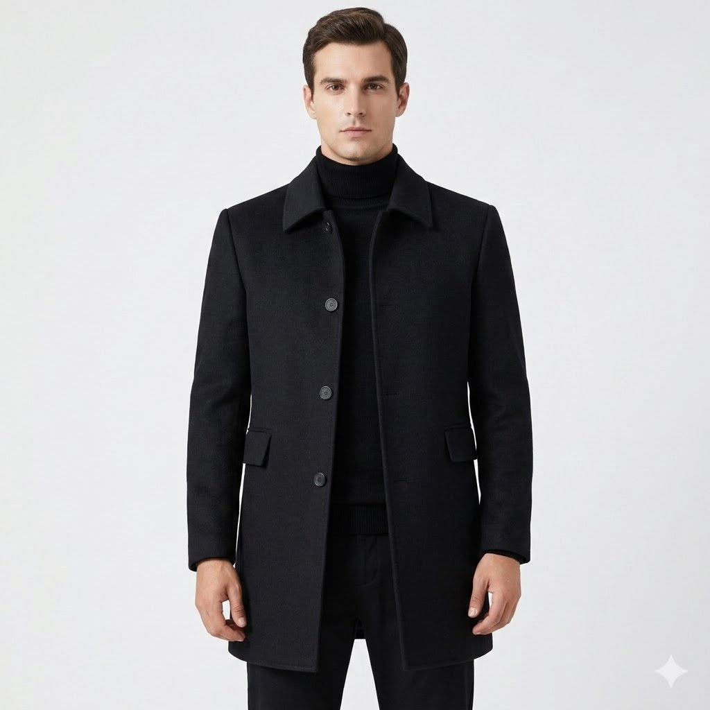 Men's Wool Overcoat Classic Winter Coat