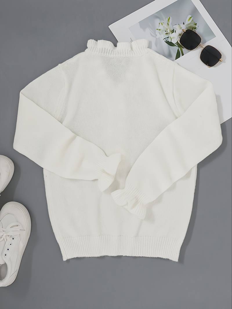 Karylle | Women's Office Blouse with Ruffle Detail and Decorative Buttons