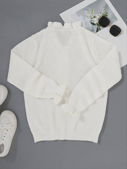 Karylle | Women's Office Blouse with Ruffle Detail and Decorative Buttons