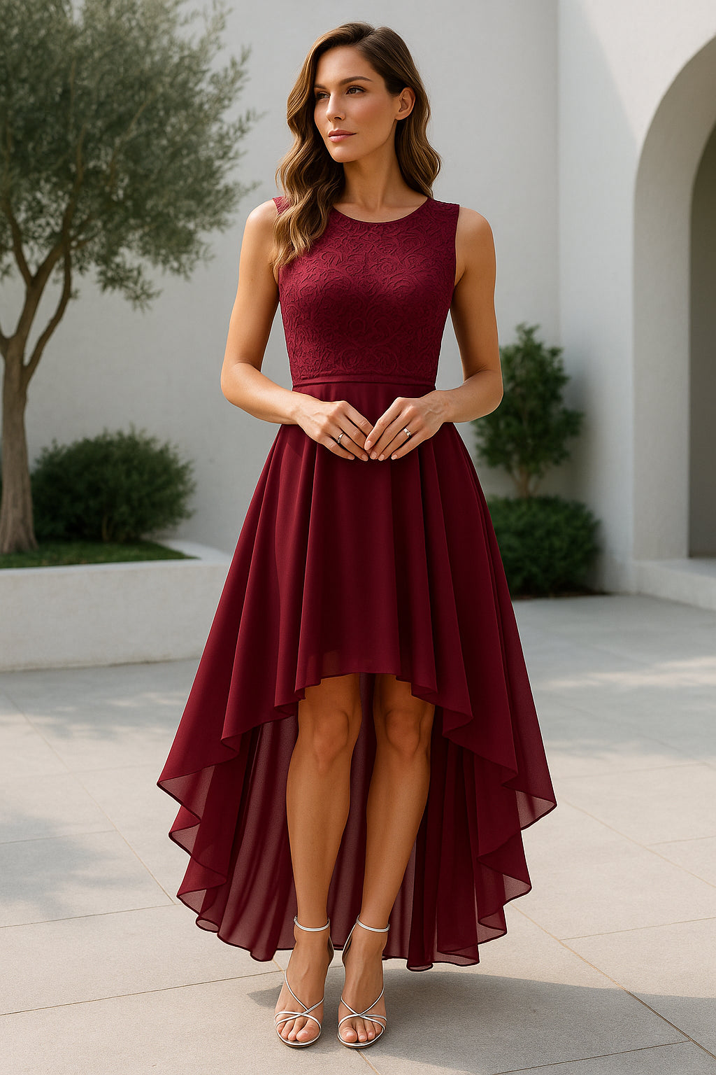 Adriana | Women's Wedding Guest Sleeveless Dress — Occasion Formal