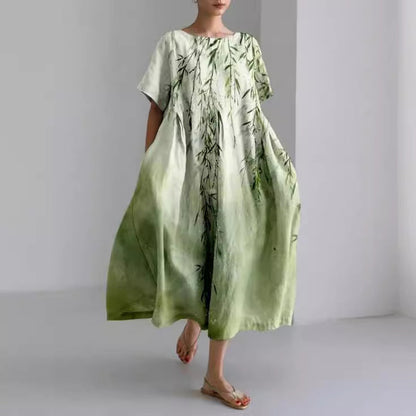 Aridessa | Floral Loose Fit Midi Dress | Wedding Guest Summer Dress