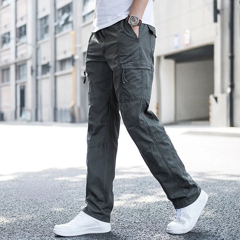 Men's Cargo Pants - Relaxed Fit Multi Pocket Trousers