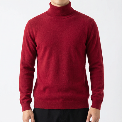 Men's Cashmere Turtleneck Sweater - Soft Knit Pullover