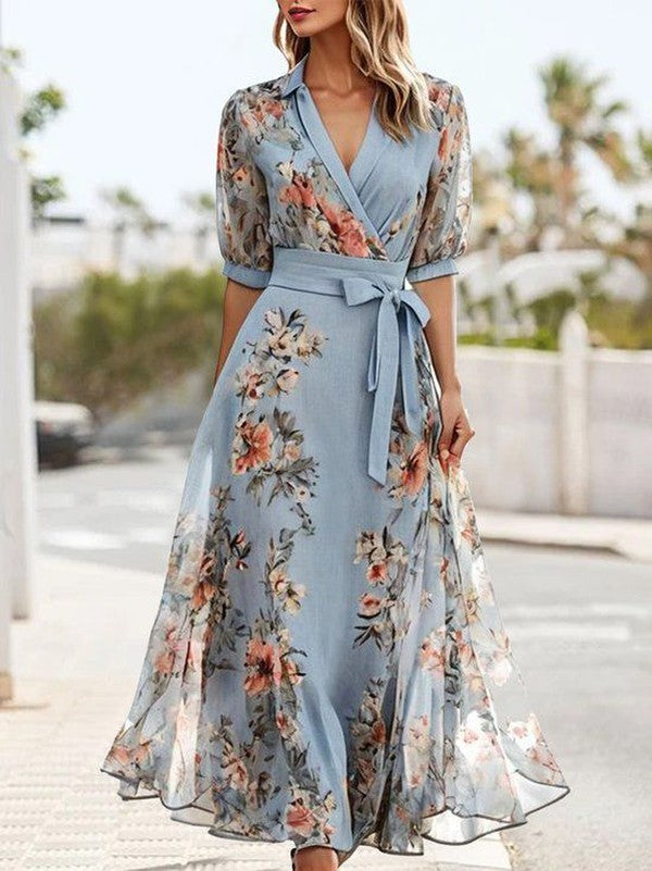 Iverellea | Elegant Flowery Midi Dress