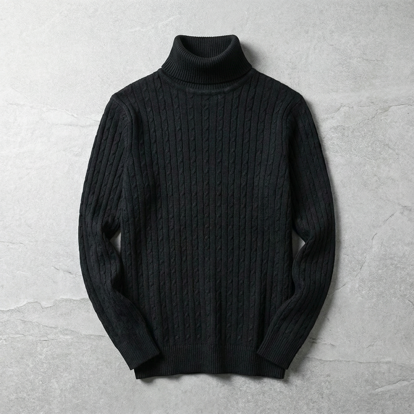 Men's Turtleneck Sweater - Warm Knit Fall Pullover