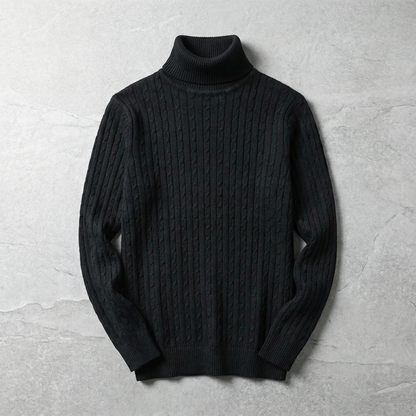 Men's Turtleneck Sweater - Warm Knit Fall Pullover