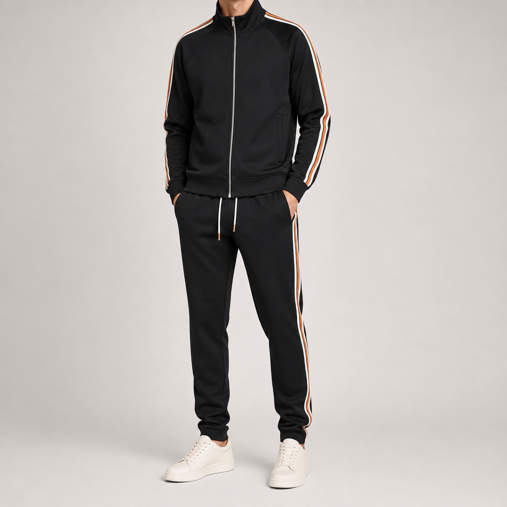 Men's Two Piece Tracksuit - Zip Jacket and Pants Set